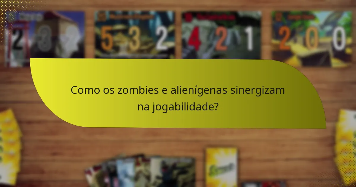Como os zombies e alienígenas sinergizam na jogabilidade?