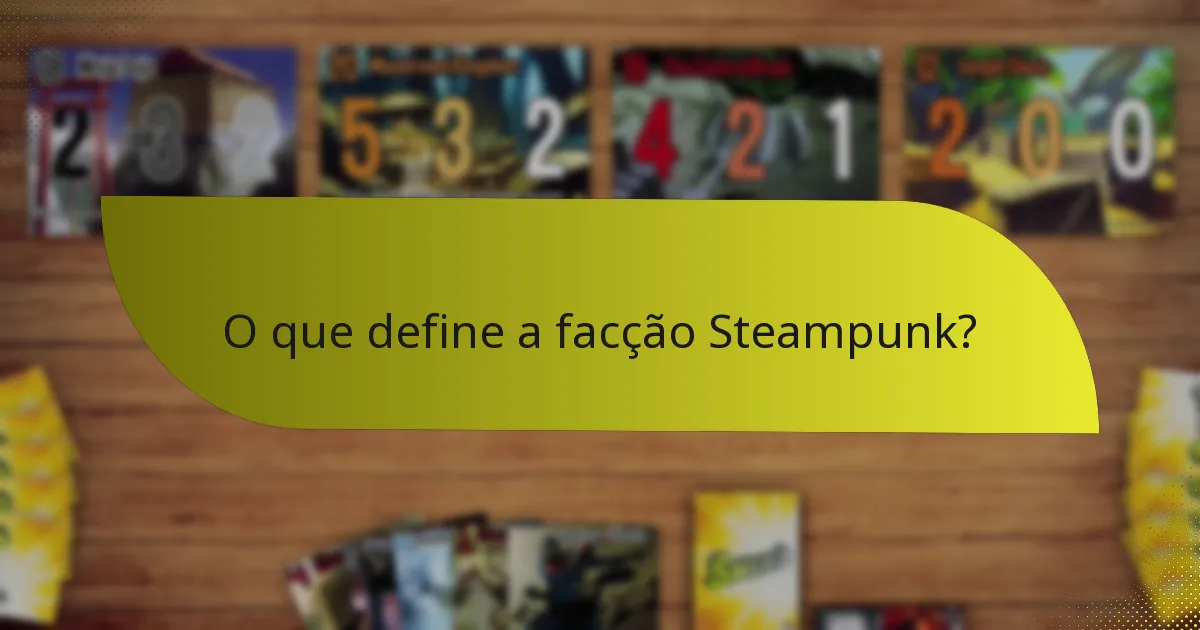 Quais são as fraquezas da facção Steampunk?