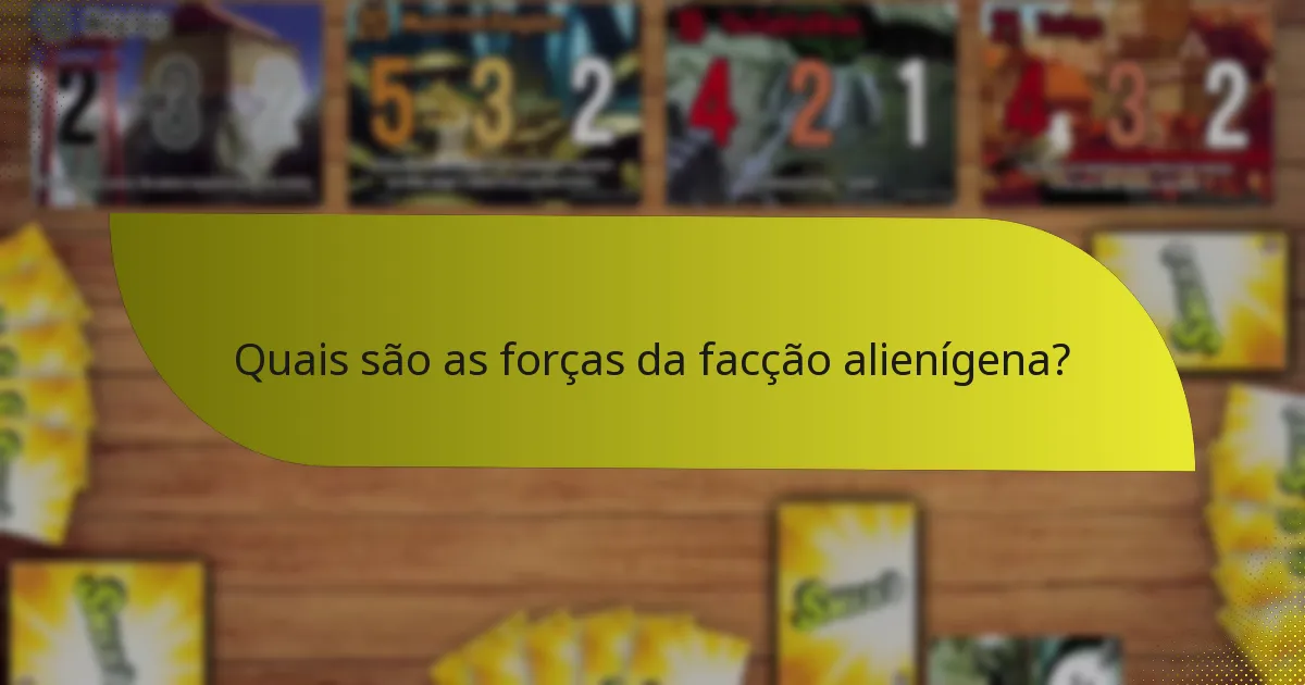 Como a facção alienígena se compara a outras?