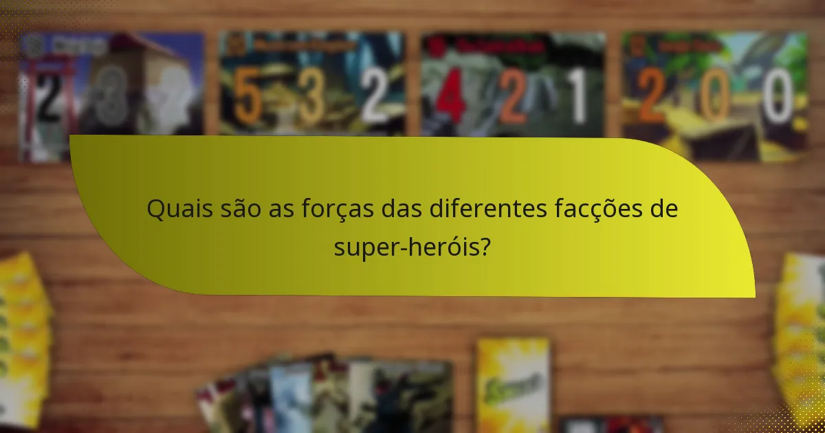 Quais facções de super-heróis são mais populares?