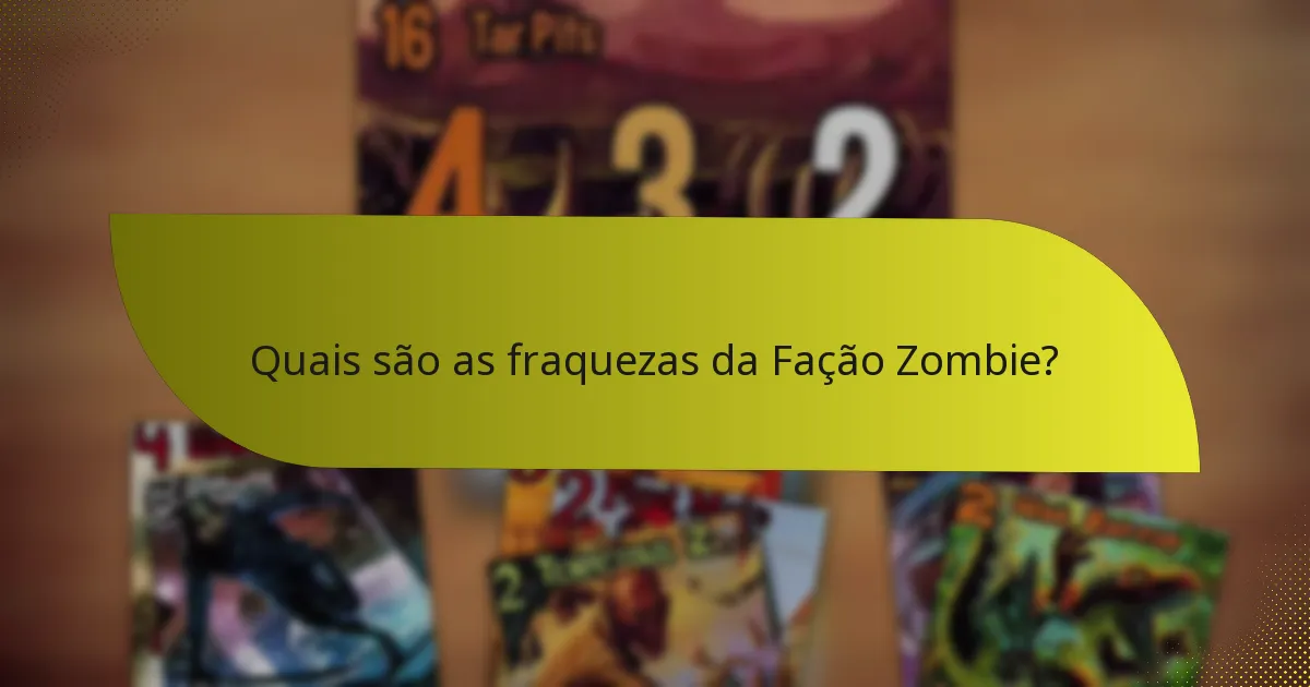 Como se compara a Fação Zombie a outras facções?