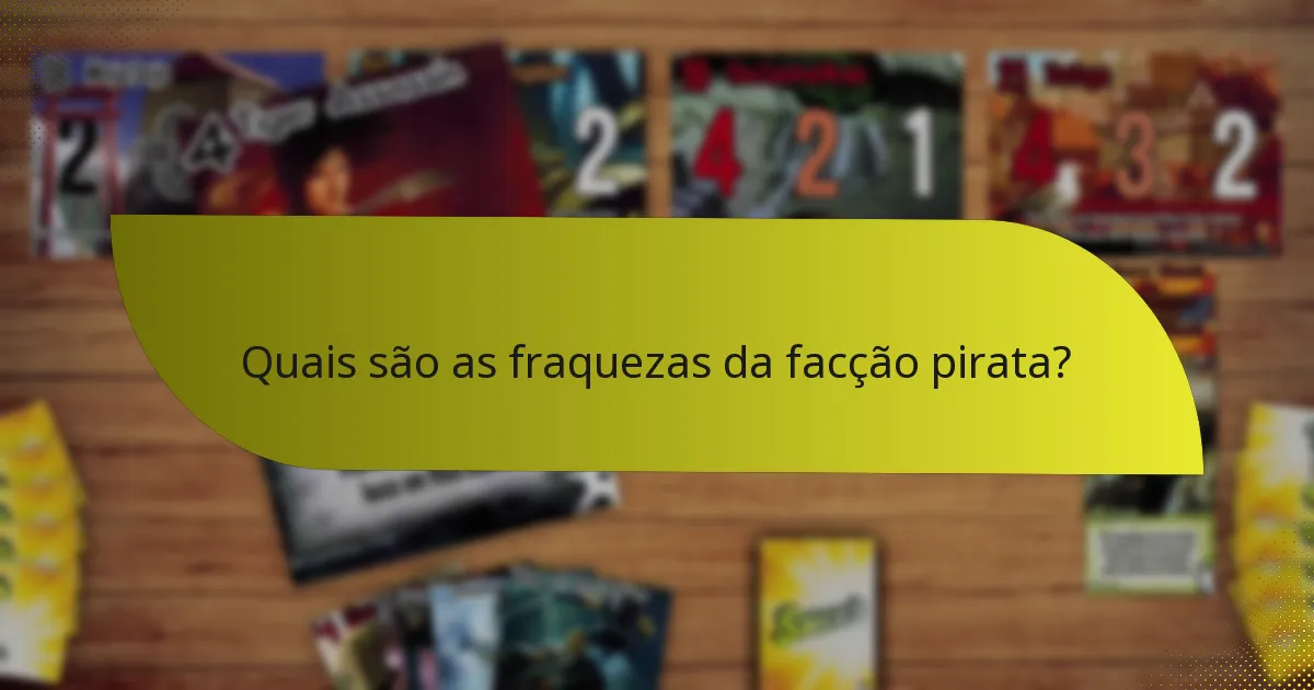 Como se compara a facção pirata a outras facções?